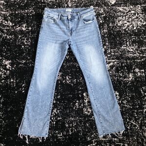 Artemis Vintage Raw Hem High Rise Wide Leg Jeans Size 30